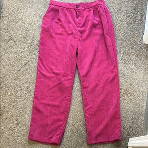 Vibrant Pink Corduroy Trousers